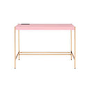 Acme Furniture Midriaks OF00024 Writing Desk - Pink & Gold Finish IMAGE 3