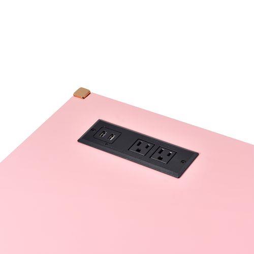 Acme Furniture Midriaks OF00024 Writing Desk - Pink & Gold Finish IMAGE 5