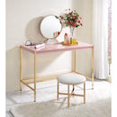 Acme Furniture Midriaks OF00024 Writing Desk - Pink & Gold Finish IMAGE 7