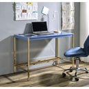 Acme Furniture Midriaks OF00022 Writing Desk - Navy Blue & Gold Finish IMAGE 1