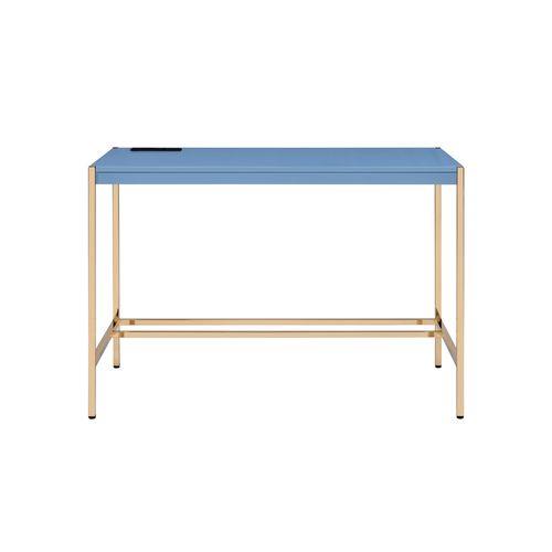 Acme Furniture Midriaks OF00022 Writing Desk - Navy Blue & Gold Finish IMAGE 3