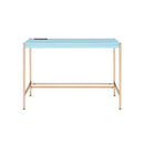 Acme Furniture Midriaks OF00023 Writing Desk - Baby Blue & Gold Finish IMAGE 3