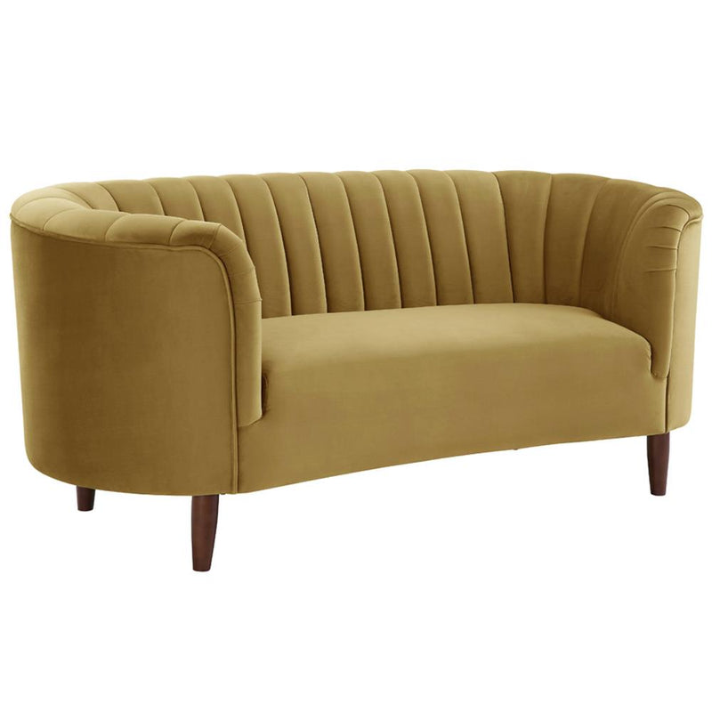 Acme Furniture Millephri LV00164 Loveseat - Yellow IMAGE 2