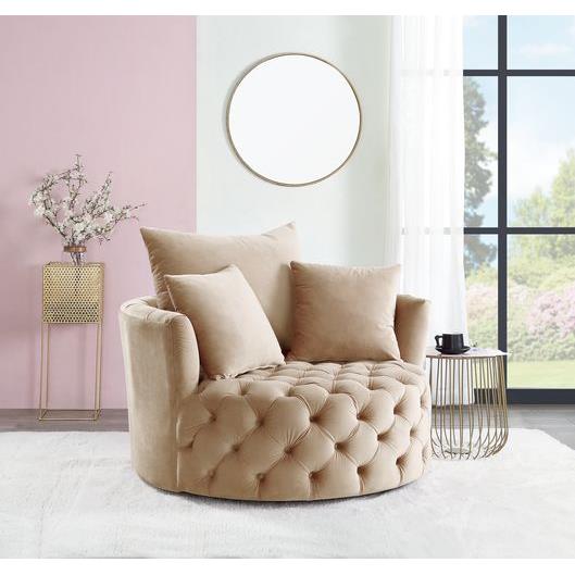 Acme Furniture Zunyas AC00290 Accent Chair - Beige IMAGE 1