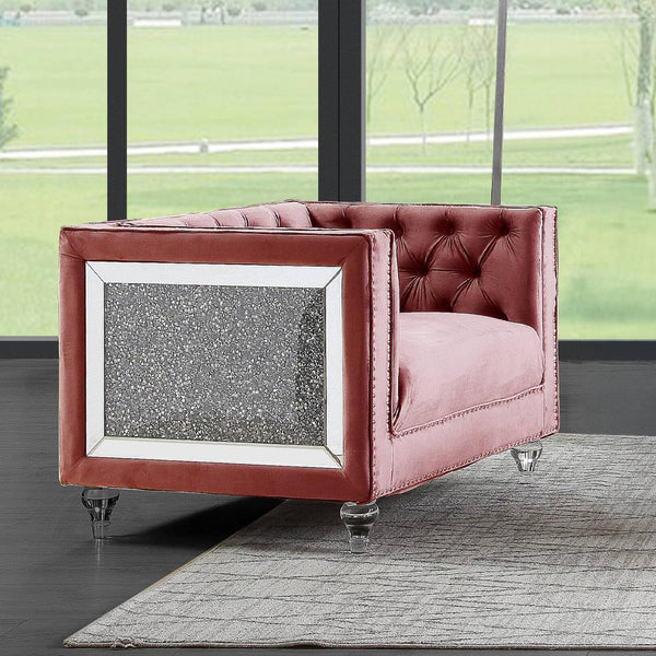 Acme Furniture HeiberoII LV00329 Chair - Pink IMAGE 1