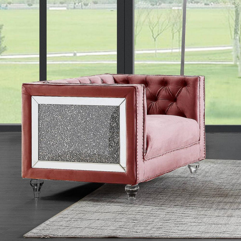 Acme Furniture HeiberoII LV00329 Chair - Pink IMAGE 1