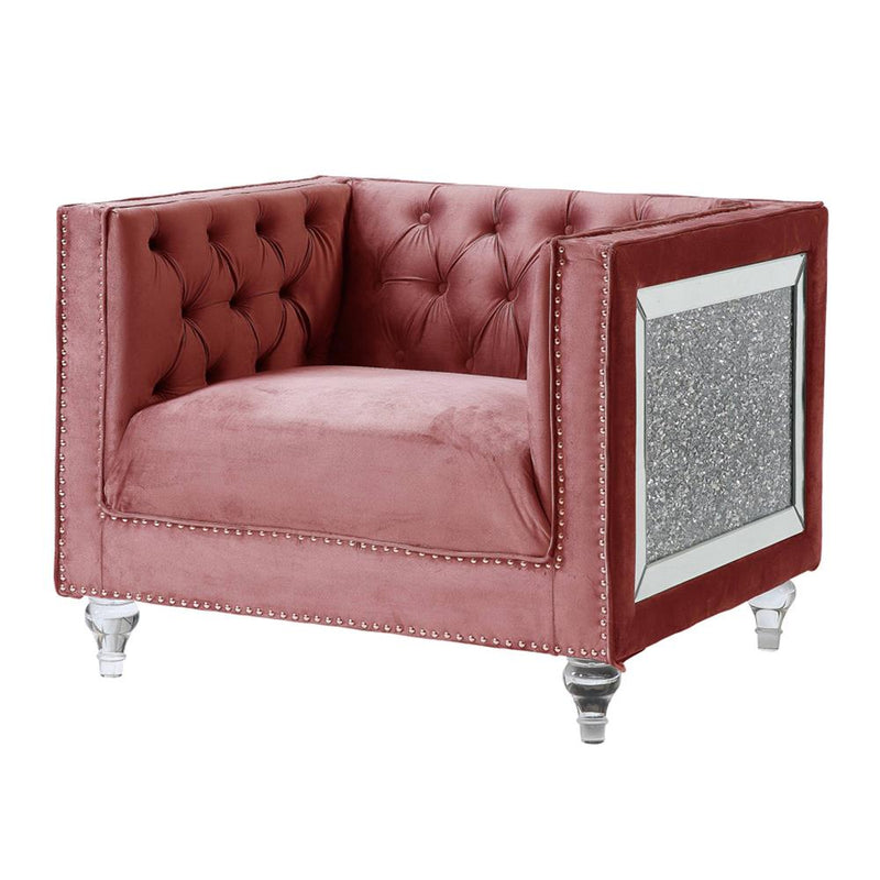 Acme Furniture HeiberoII LV00329 Chair - Pink IMAGE 2