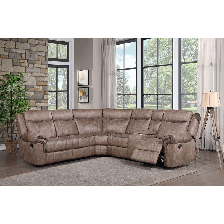 Acme Furniture Dollum LV00397 Sectional Sofa - Chocolate IMAGE 8