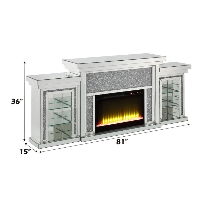 Acme Furniture Noralie AC00524 Fireplace with LED IMAGE 9