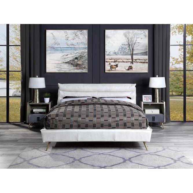 Acme Furniture Doris BD00565Q Queen Bed - White IMAGE 1