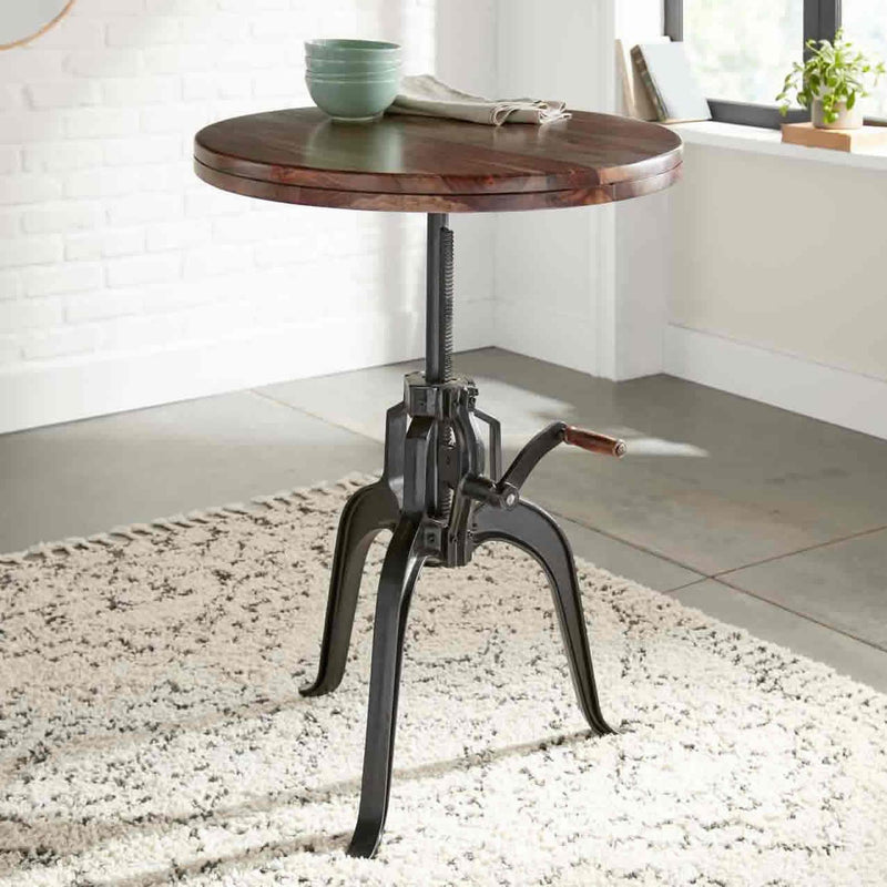 Steve Silver Furniture Round Sparrow Adjustable Height Dining Table with Pedestal Base SP300RT IMAGE 3