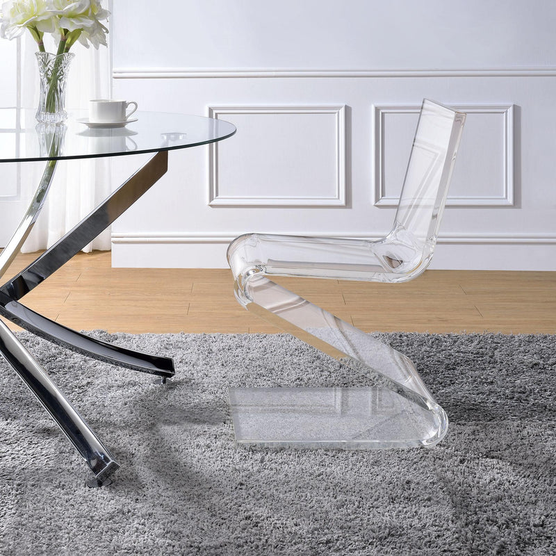  Elements International Iris Acrylic Z-Chair IMAGE 7