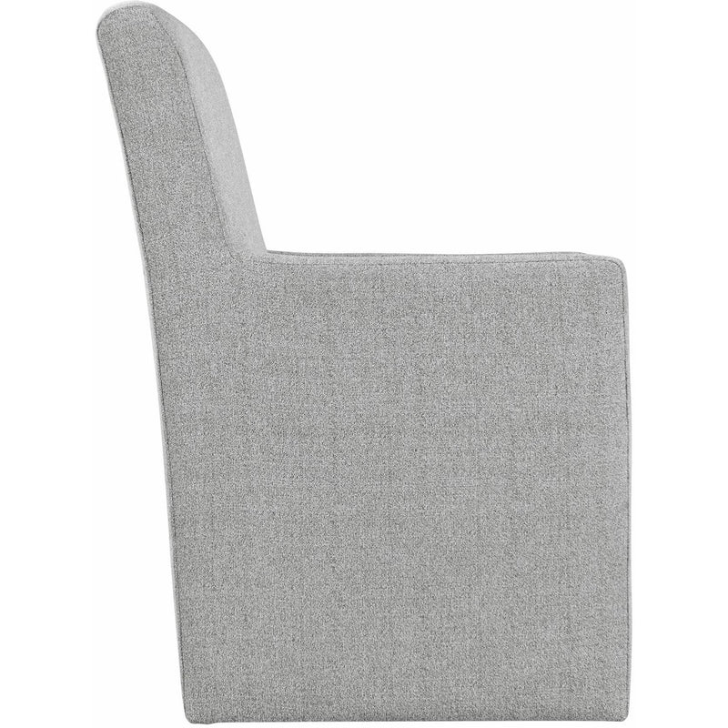  Elements International Nero Upholstered Arm Chair Set IMAGE 3