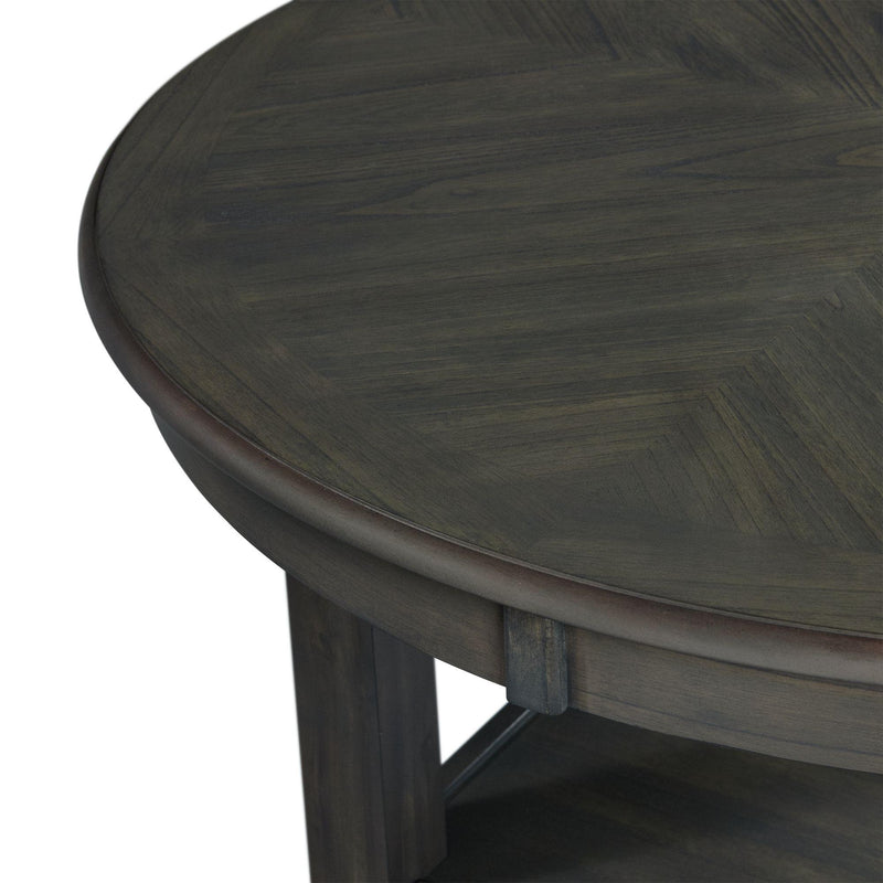  Elements International Amherst Dining Table w/Wood Leg Grey Finish IMAGE 4