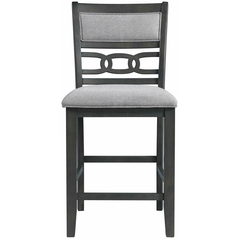  Elements International Amherst Counter Side Chair W/Fabric Cushion Grey Finish IMAGE 2