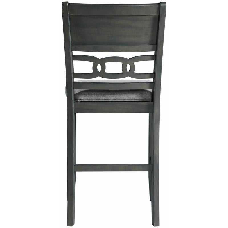  Elements International Amherst Counter Side Chair W/Fabric Cushion Grey Finish IMAGE 4