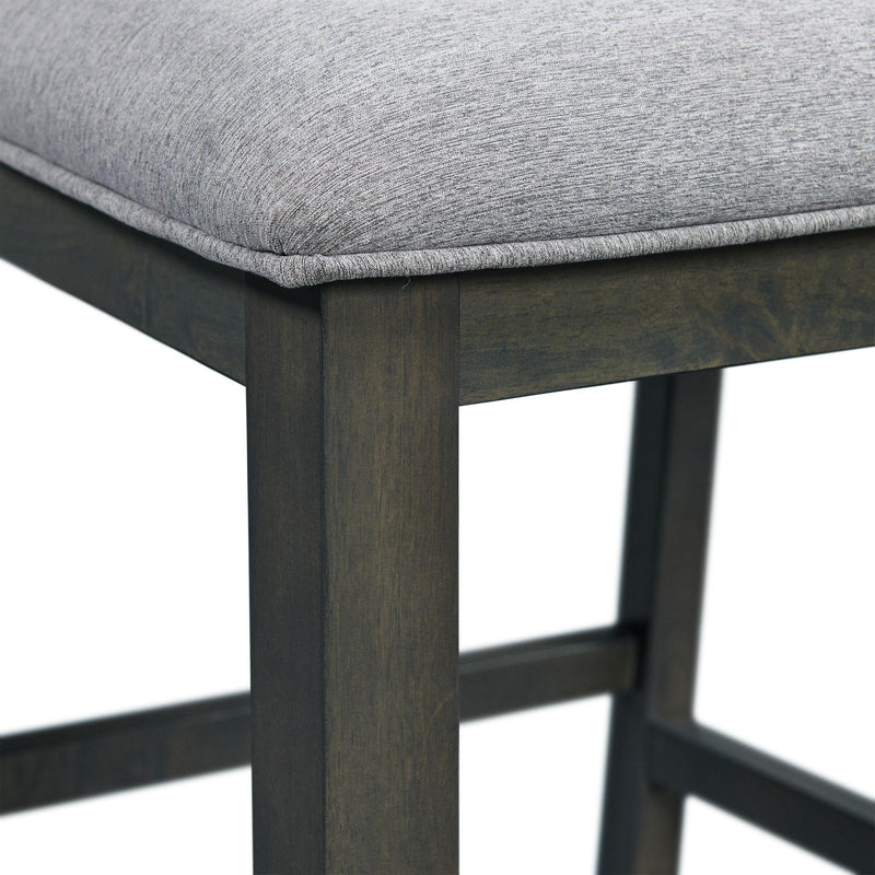  Elements International Amherst Counter Side Chair W/Fabric Cushion Grey Finish IMAGE 7