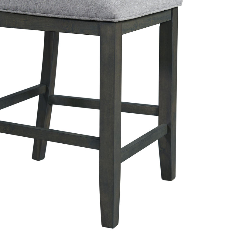  Elements International Amherst Counter Side Chair W/Fabric Cushion Grey Finish IMAGE 8