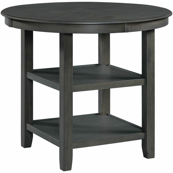  Elements International Amherst Counter Table w/Wood Leg Grey Finish IMAGE 1
