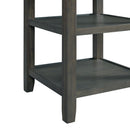  Elements International Amherst Counter Table w/Wood Leg Grey Finish IMAGE 5