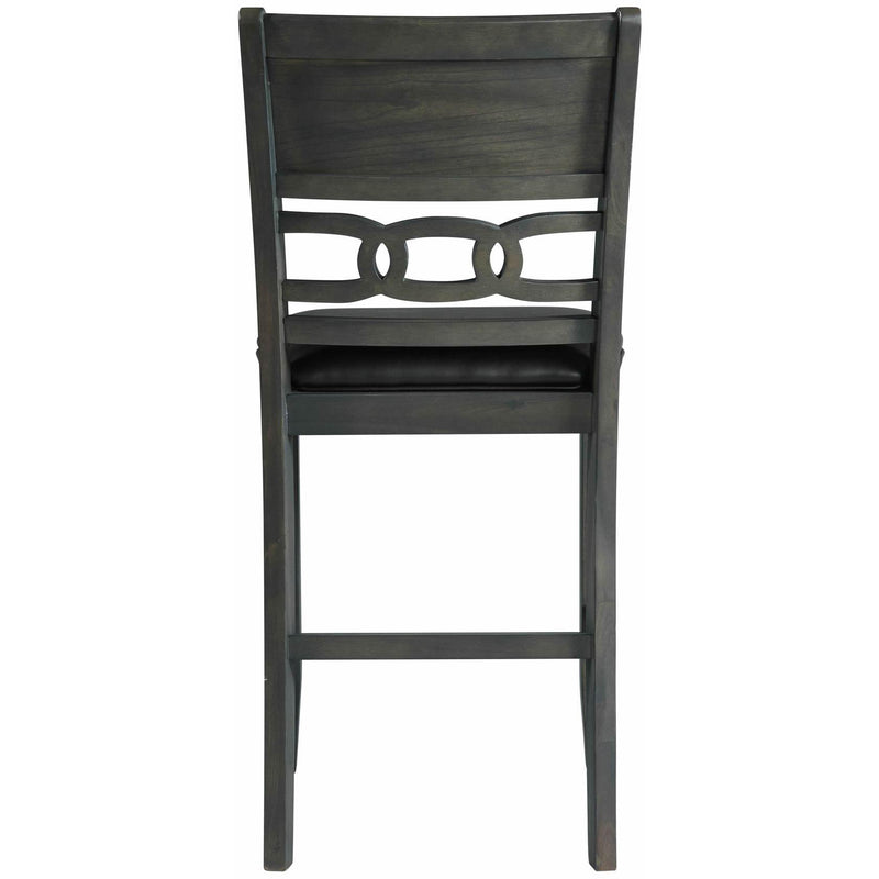  Elements International Amherst Counter Side Chair W/PU Cushion Grey Finish IMAGE 4
