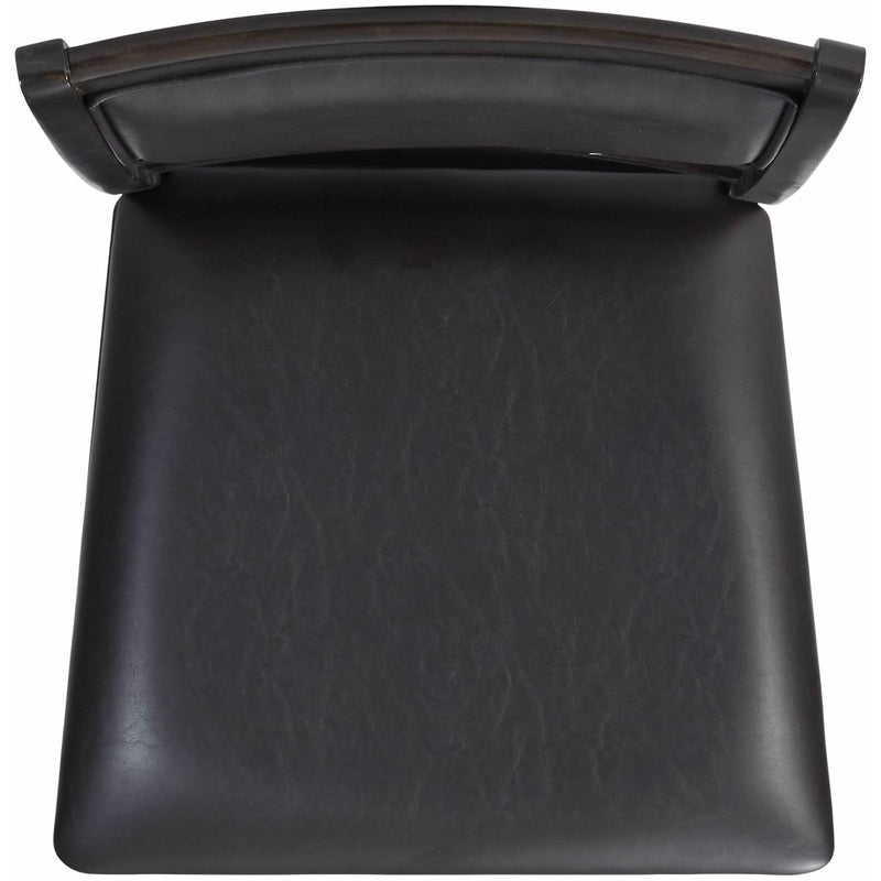  Elements International Amherst Counter Side Chair W/PU Cushion Grey Finish IMAGE 5