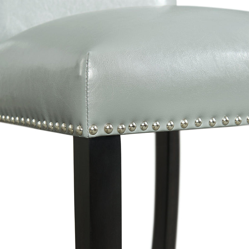  Elements International Meridian Counter Side Chair Grey IMAGE 4