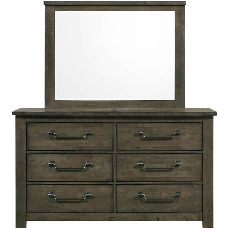  Elements International Maverick Dresser & Mirror Grey IMAGE 2