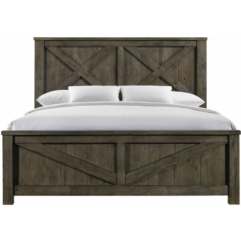  Elements International Maverick King Panel Bed Grey IMAGE 2