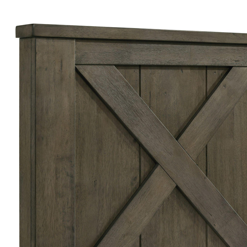  Elements International Maverick King Panel Bed Grey IMAGE 4