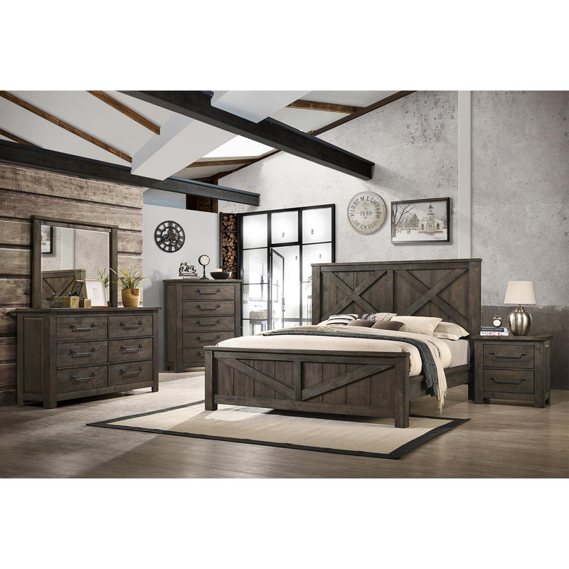  Elements International Maverick King Panel Bed Grey IMAGE 6