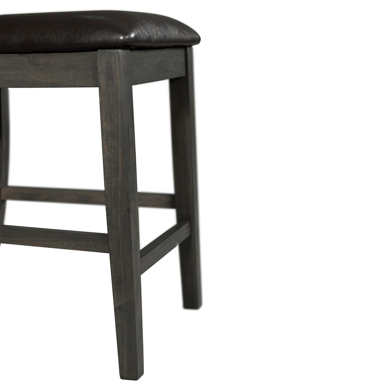  Elements International Alex Counter Side Chair W/Black PU Grey IMAGE 7