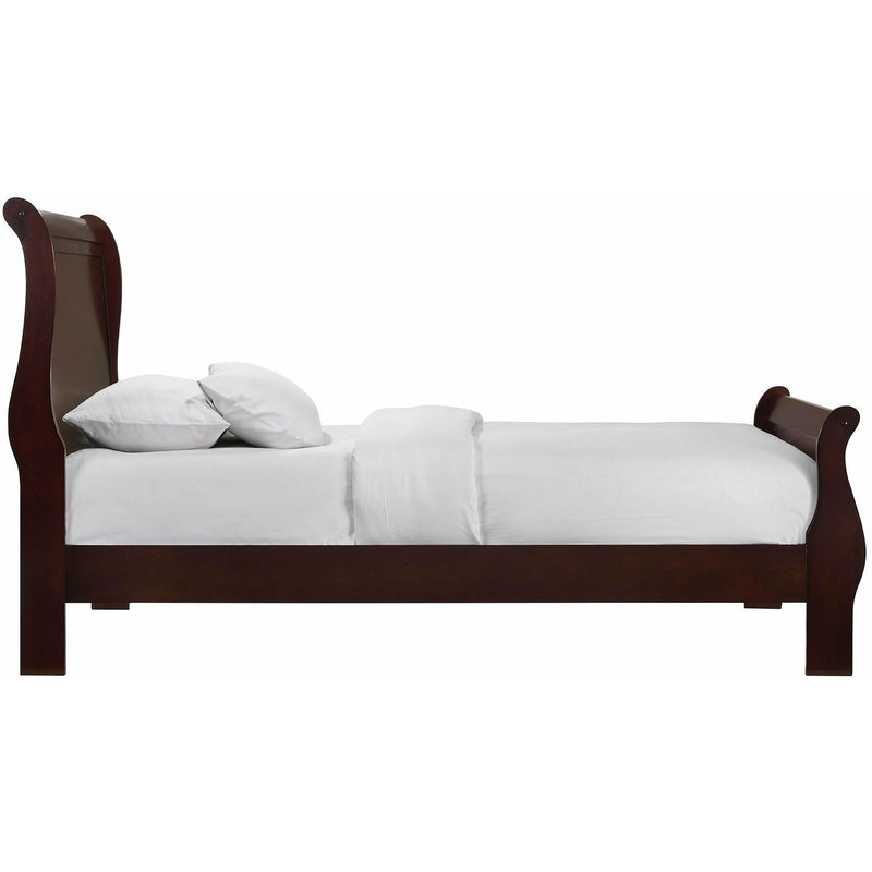  Elements International Louis Philippe Twin Panel Bed in Cherry IMAGE 3