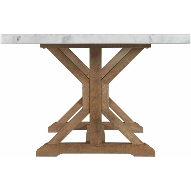  Elements International Lakeview White Marble Standard Height Rectangular Dining Table IMAGE 3