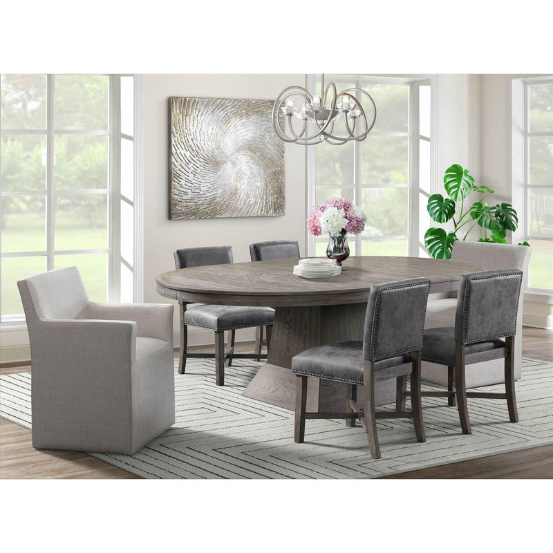  Elements International Collins Dining Arm Chair in Grey IMAGE 8
