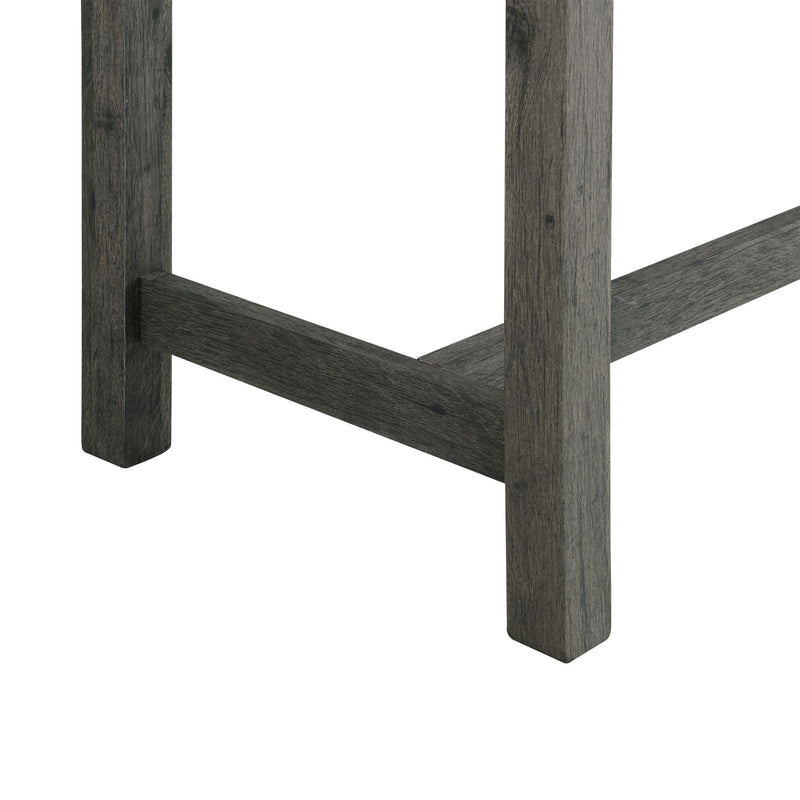  Elements International Oak Lawn Charcoal Grey Bar Table Single Pack (Table + 3 Grey Fabric Stools) IMAGE 7