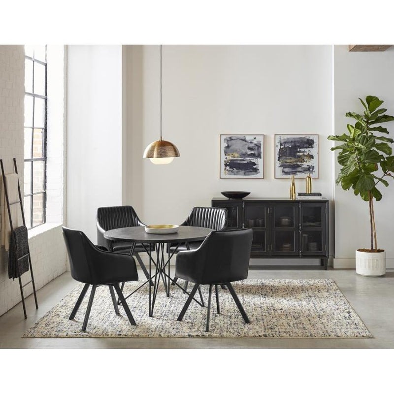 Coaster Furniture Everyday Dining 193372BLK Swivel Arm Chair IMAGE 3