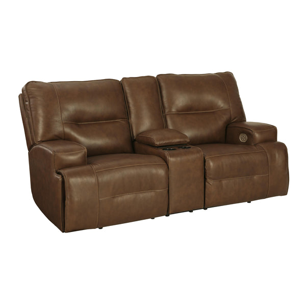  Signature Design by Ashley Francesca U2570518 Power Reclining Loveseat with Console and Adjustable Headrest IMAGE 1