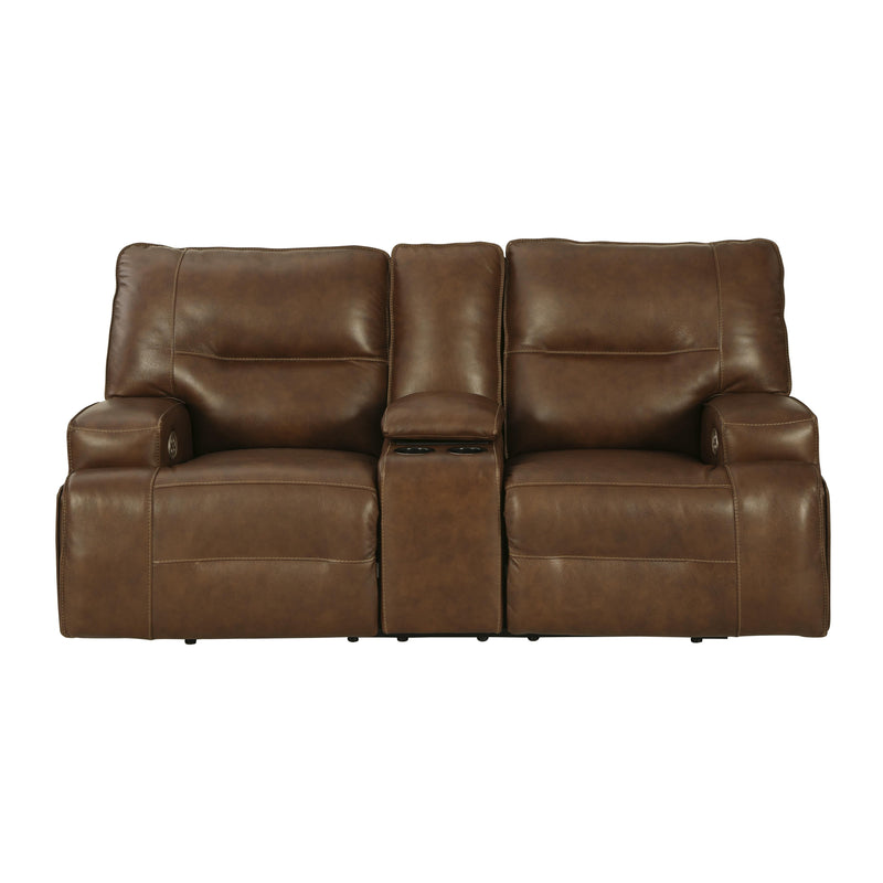  Signature Design by Ashley Francesca U2570518 Power Reclining Loveseat with Console and Adjustable Headrest IMAGE 3