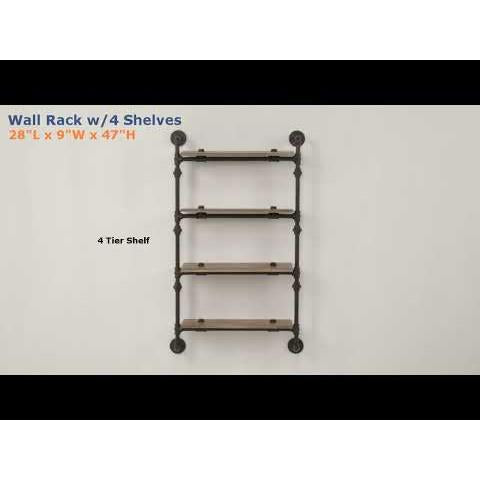 Acme Furniture Brantley AC00737 Wall Rack with 4 Shelves IMAGE 5