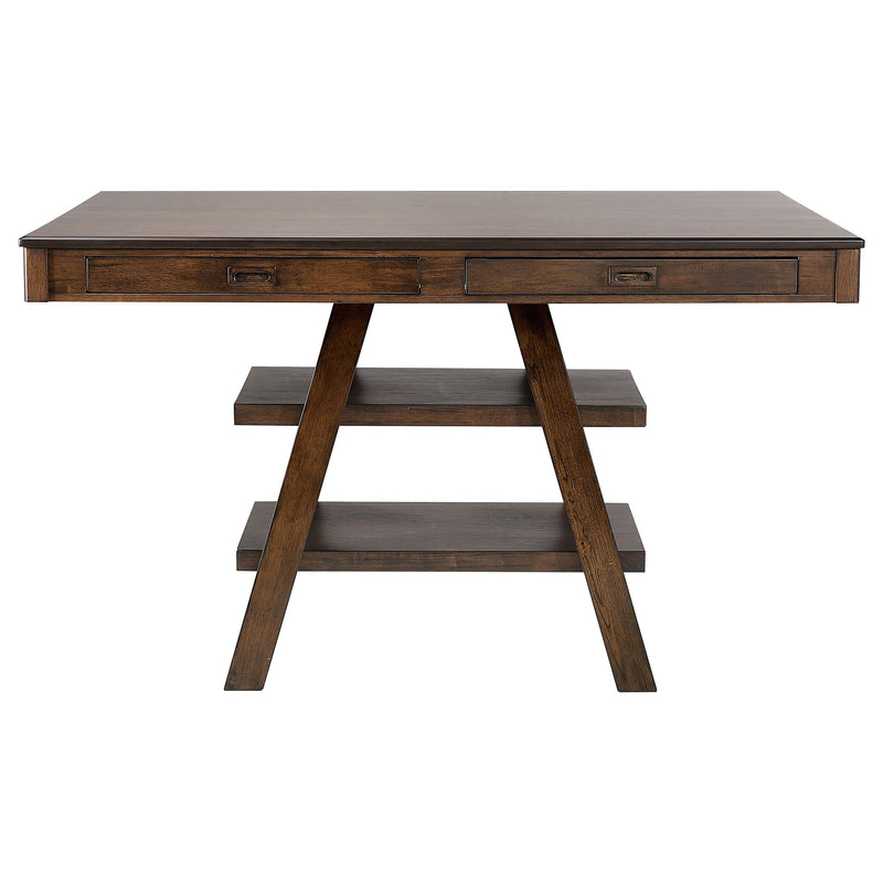 Coaster Furniture Dewey 115208 2-drawer Counter Height Table with Open Shelves IMAGE 2