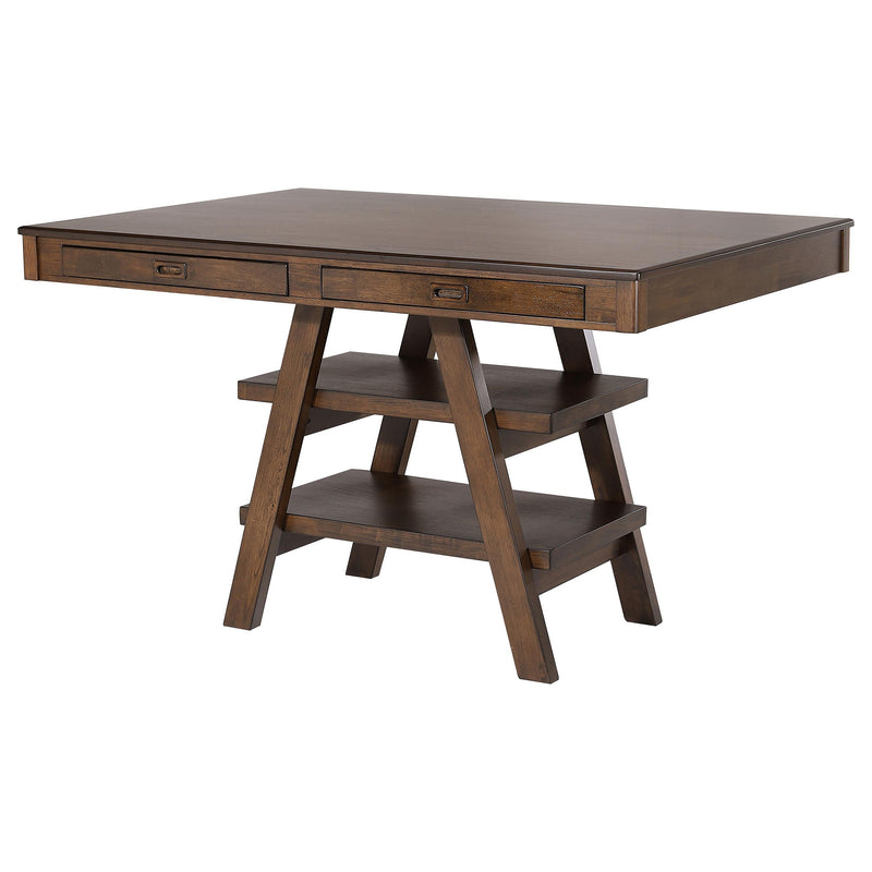 Coaster Furniture Dewey 115208 2-drawer Counter Height Table with Open Shelves IMAGE 3