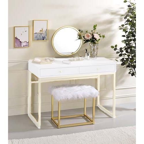 Acme Furniture Adao AC00932 Vanity Mirror & Stool IMAGE 2