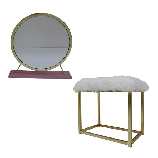 Acme Furniture Adao AC00934 Vanity Mirror & Stool IMAGE 1