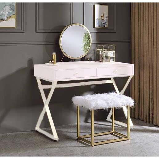 Acme Furniture Adao AC00934 Vanity Mirror & Stool IMAGE 2