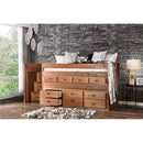 Furniture of America Cleo AM-BK601-BED-SLAT Twin Captain Bed IMAGE 1