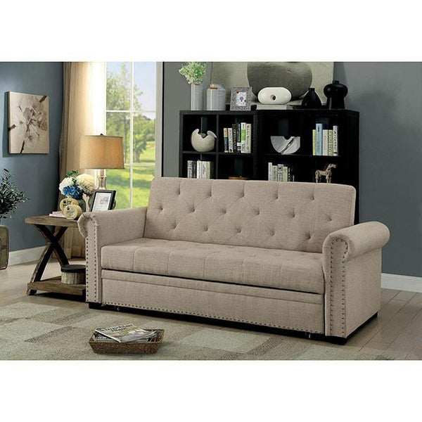 Furniture of America Iona CM2603-PK Futon Sofa IMAGE 1