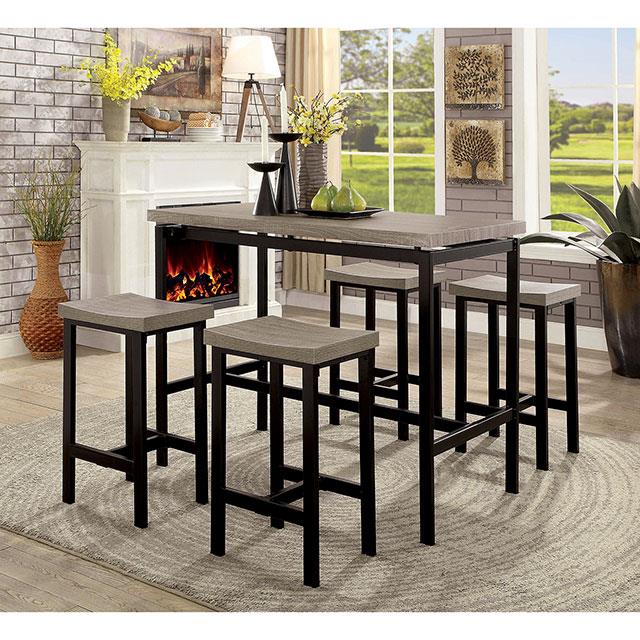 Furniture of America Vilvoorde CM3454PT-5PK 5 Pc. Counter Ht. Table Set IMAGE 1