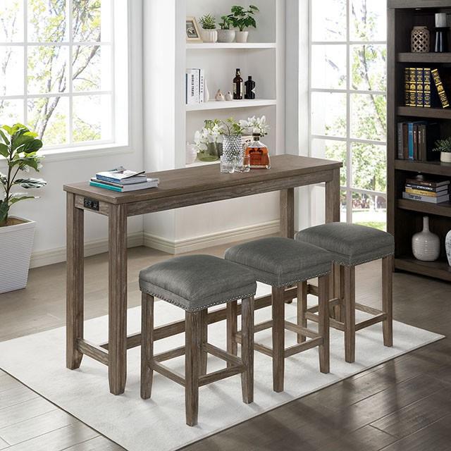 Furniture of America Caerleon CM3474GY-PT-4PK 4 Pc. Counter Ht. Dining Set IMAGE 2