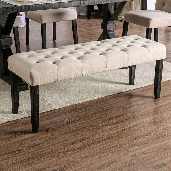 Furniture of America Alfred CM3735IV-BN Bench IMAGE 1